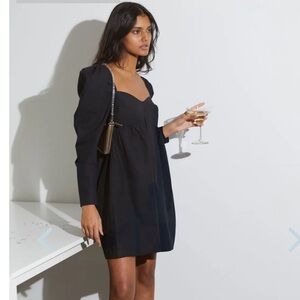 Oak + Fort Sweetheart Puff Sleeve Mini Dress